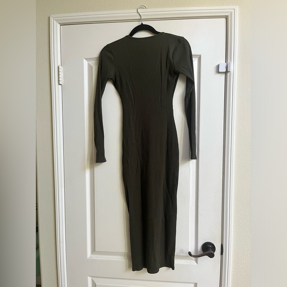NWT Olive Green So Very Snatched Midi Maxi NAKED WARDROBE BodyCon Dress S - Picture 7 of 7